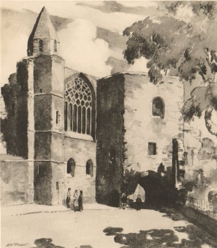DUNFERMLINE. the Pends. Fife. Scotland. by James Wright; Vintage Print 1952