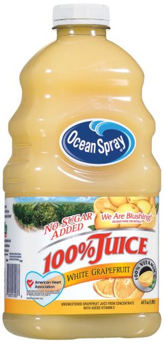 Ocean Spray 100% Juice White Grapefruit Juice thumbnail