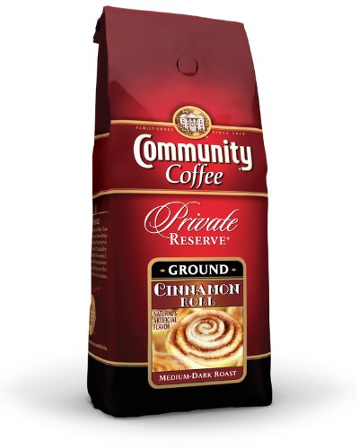 Community Coffee Private Reserve Ground Coffee, Cinnamon Roll, 12-Ounce Bags (Pack of 3)