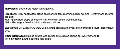Argan Oil Moroccan (100% Pure Organic) Liquid Gold 16 Fl Oz thumbnail
