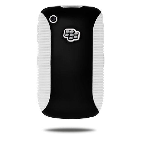 Amzer TPU-PolyCarbonate Hybrid Case for BlackBerry Curve 8520, Curve 8530, and Curve 3G 9300 - 1 Pack - Frustration-Free Packaging - Black/White