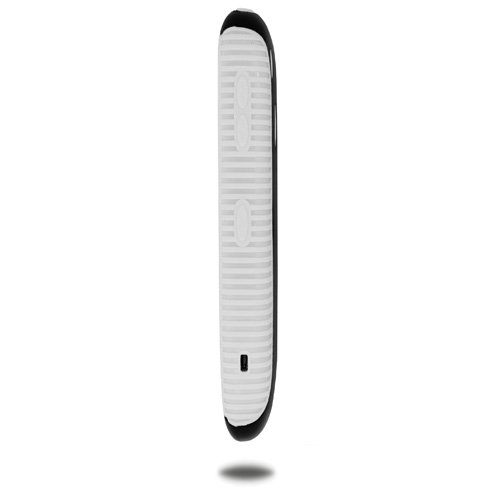 Amzer TPU-PolyCarbonate Hybrid Case for BlackBerry Curve 8520, Curve 8530, and Curve 3G 9300 - 1 Pack - Frustration-Free Packaging - Black/White thumbnail