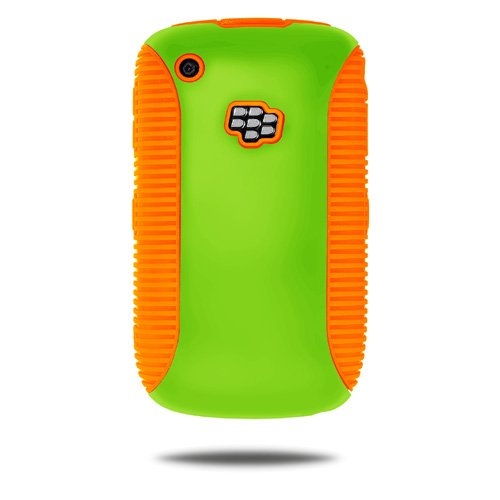 Amzer Hybrid Case for BlackBerry Curve 8520, Curve 8530, and Curve 3G 9300 - 1 Pack - Green/Orange thumbnail