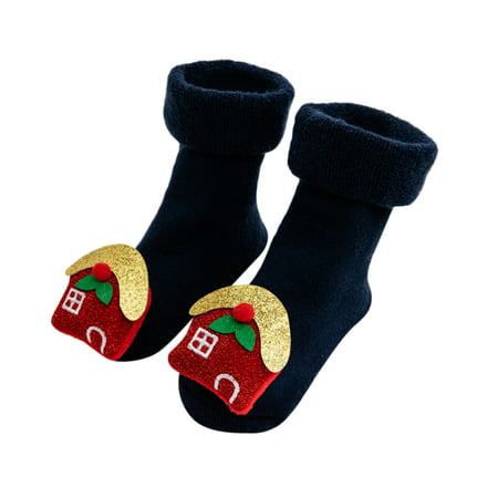 MIANHT Christmas Newborn Baby Girls Boys 3D Cartoon Animal Anti-Slip Socks Slippers - 2022 Christmas Newborn Baby J-#8654