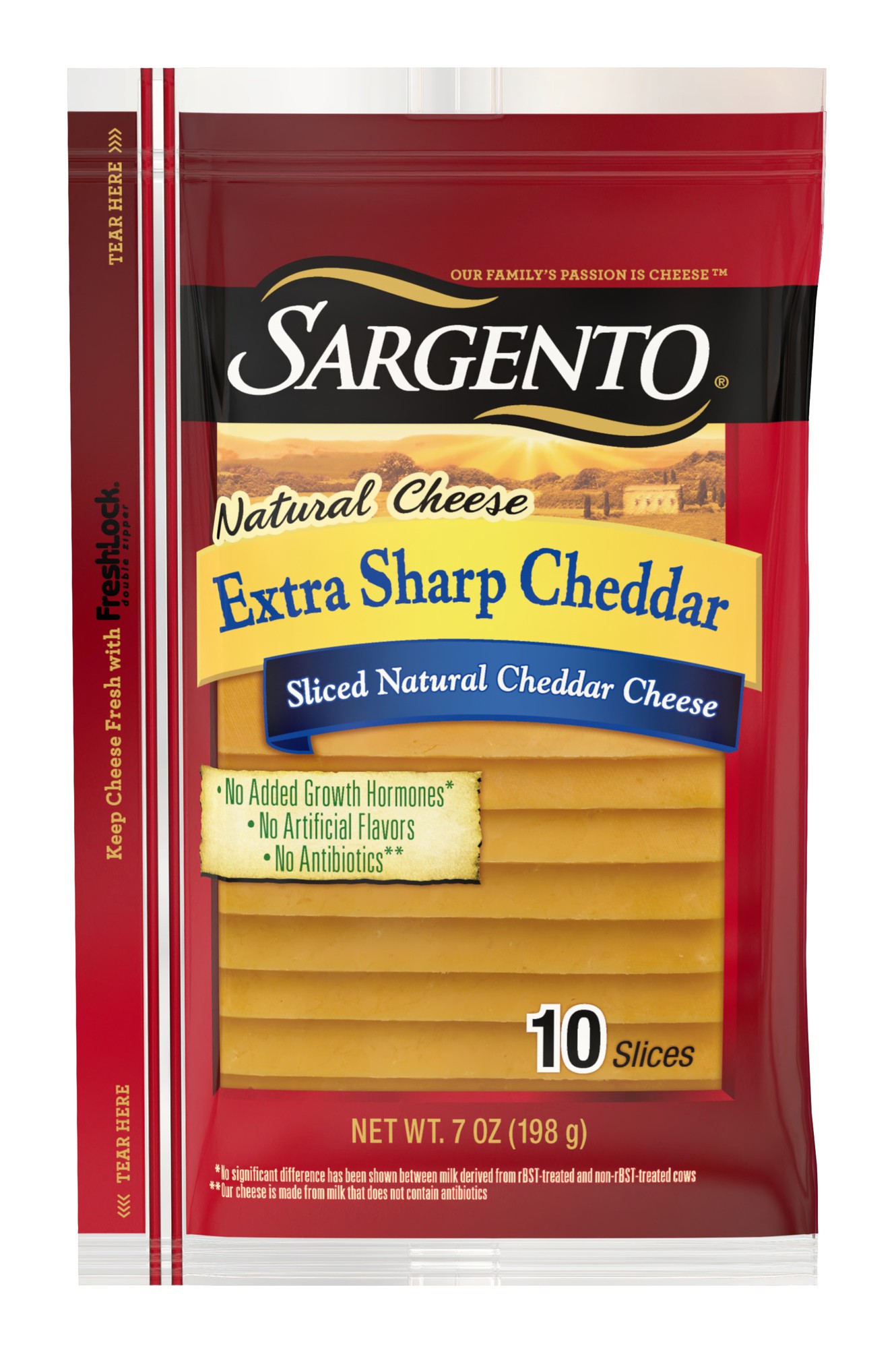 Extra Sharp Cheddar Sliced Natural Cheese, Extra Sharp Cheddar
