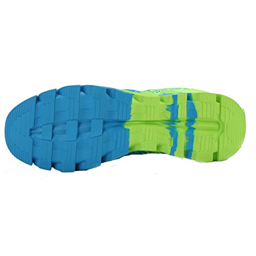 NAISU 6331 Men's Knit Sport Running Shoes Fashion Outdoor Fitness Sneakers Trail Walking Flat Shoes (7 D(M), Blue) thumbnail