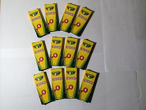 12 Boxes Crayola 4-ct. Crayon Party Favor Pack Colors
