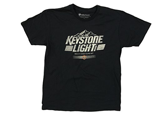 Keystone Light Beer Smooth When You're Not Black T-shirt (M)