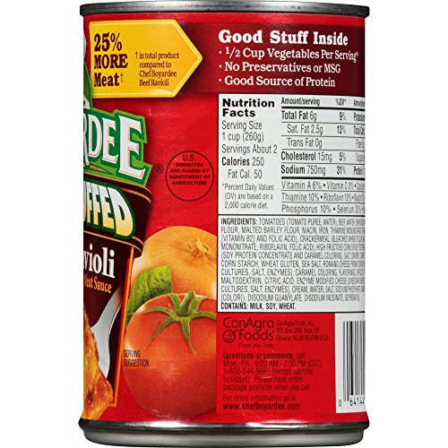 Chef Boyardee Overstuffed Beef Ravioli, 15 Oz (Pack of 4) thumbnail
