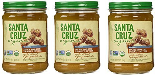 Santa Cruz Organic Dark Roast Creamy Peanut Butter (3x16 OZ) by Santa Cruz Organic