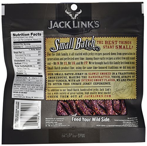 Jack Link's Beef Jerky, Small Batch Original, 2.25 Ounce (Pack of 4) thumbnail