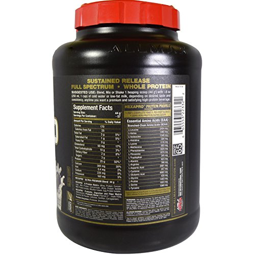 ALLMAX Nutrition, Hexapro, Ultra-Premium 6-Protein Blend, Cookies & Cream, 3 Lbs. (2.5 Kg),Vitaminder, Power Shaker Bottle, 20 Oz Bottle