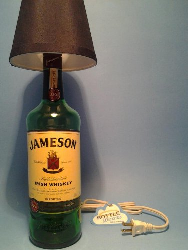 Jameson Liquor Bottle Table Lamp W/ Black Shade