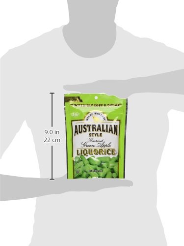 Wiley Wallaby Australian Style Gourmet Licorice  Green Apple  10 Ounce Resealable Bag