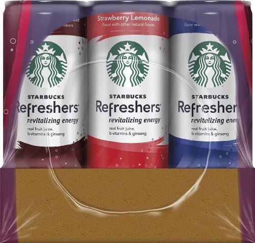 Starbucks Refreshers, 3 Flavor Variety Pack, 12 Ounce Slim Cans, 12 Pack thumbnail