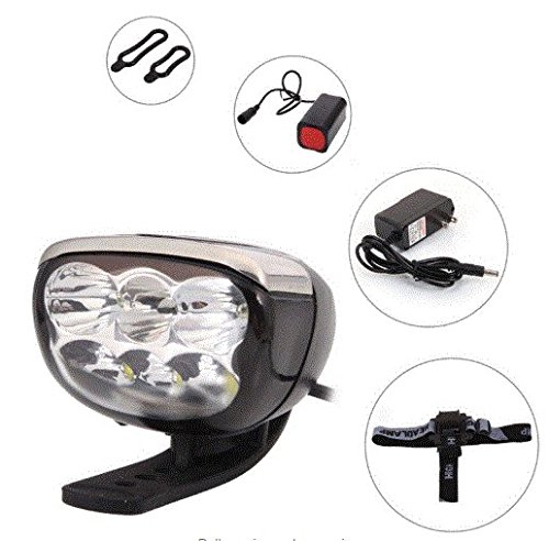 Roll Over Image to Zoom in Share This: H6 6 X 3535 LED Super Bright Waterproof 3-Mode 4000lm LED Bicycle Headlight Black & Yellow by Ozone48