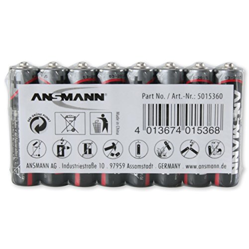 Ansmann LR03 Micro AAA 1.5 V Alkaline Battery (Pack of 8)