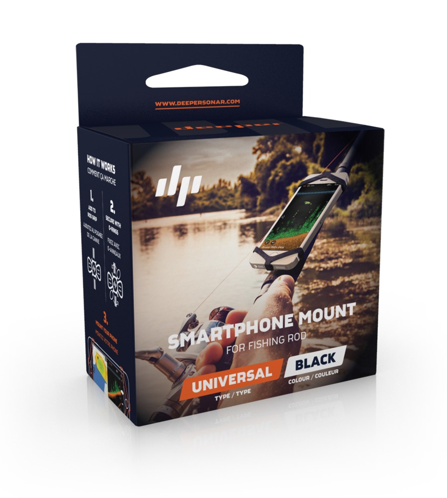 Deeper Smartphone Mount for Fishing Rod – See Phone and Keep Hands Free While Using Deeper Sonars
