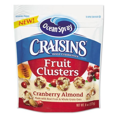 Ocean Spray 29441 Craisins Fruit Clusters Cranberry Almond 8 Oz Bag 12/Carton