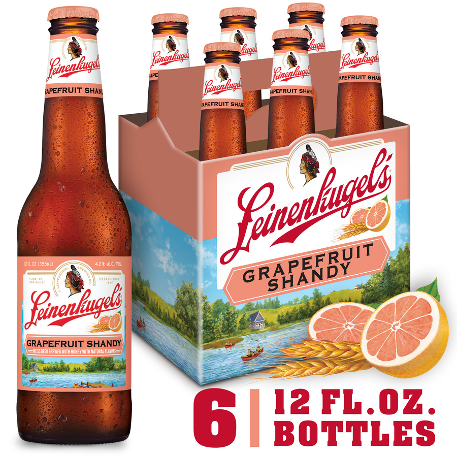 FODMAPs, Gluten & More Leinenkugel's Grapefruit Shandy Beer, 6 Pack, 12 fl. oz. Bottles, 4.2