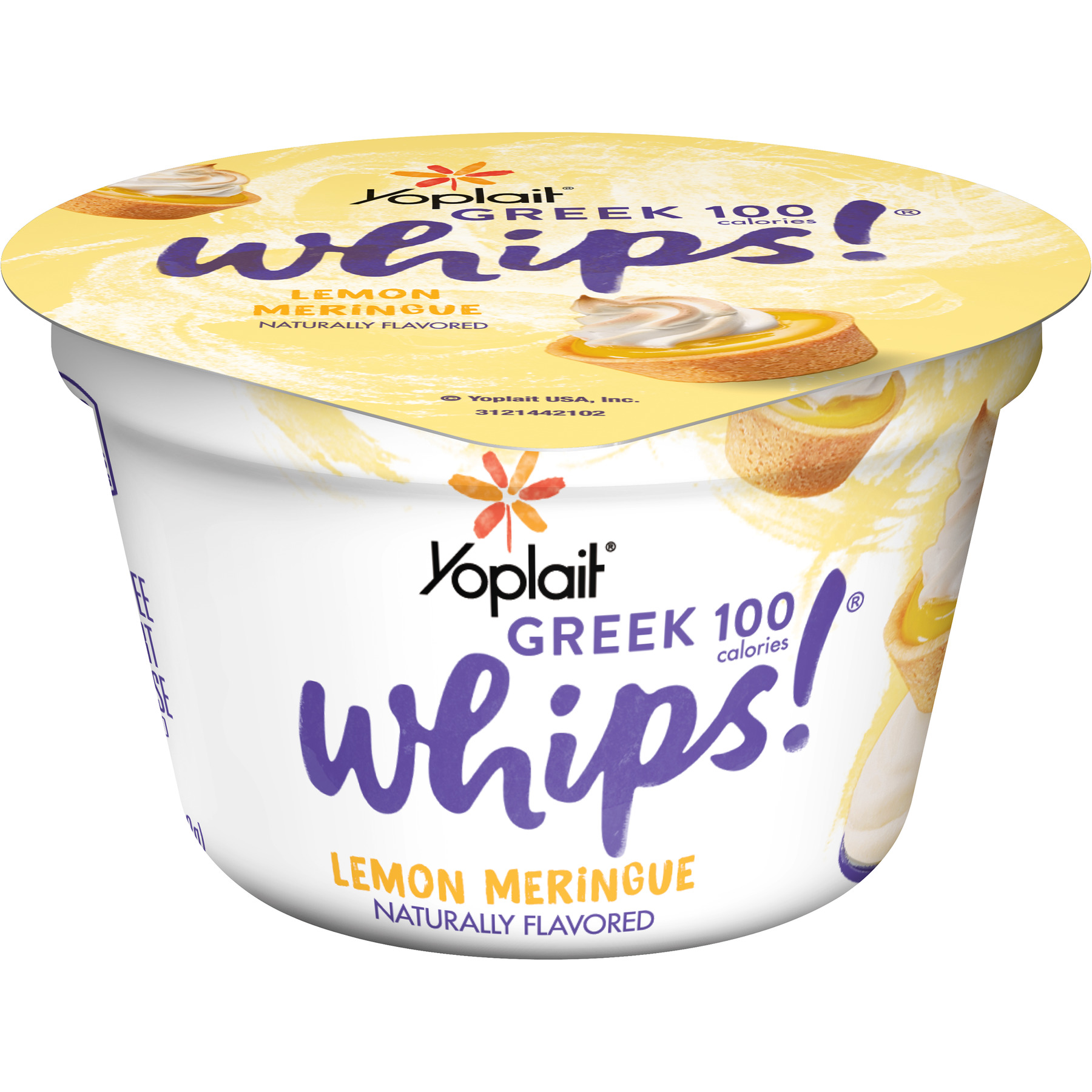 Yoplait Greek 100 Whips! Lemon Meringue Fat Free Yogurt Mousse