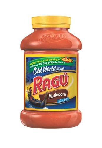 Ragu Pasta Sauce, Old World Style, Mushroom, 45 Ounce Bottles (Pack of 4)