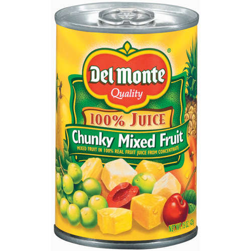 Del Monte Chunky Mixed Fruit  100% Juice  Canned Fruit  15 Oz  Metal Can