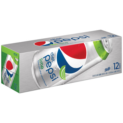 Pepsi Diet with Lime Cola Soda, 12 Fl. Oz., 12 Count