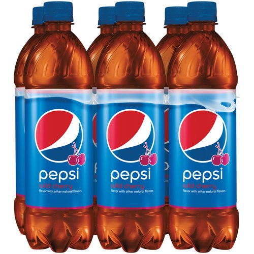 Pepsi Wild Cherry Flavored Soda, 24 Fl. Oz., 6 Count