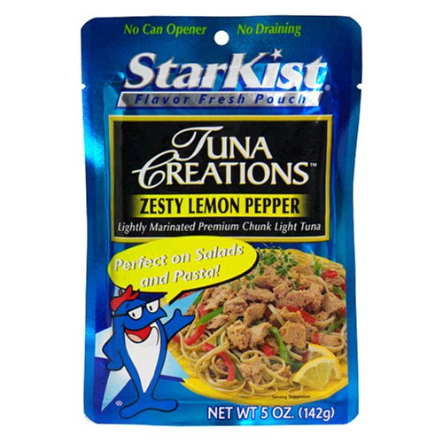 Starkist Tuna Creations, Zesty Lemon Pepper, 5-Ounce Pouches (Pack of 12)