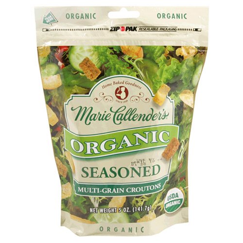 Marie Callender's Croutons, Organic Seasoned, 5 Oz. Bags (Pack of 12)