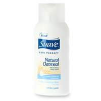 Suave Skin Therapy Natural Oatmeal Moisturizing Body Wash for Dry Sensitive Skin Unscented 12 Fl Oz