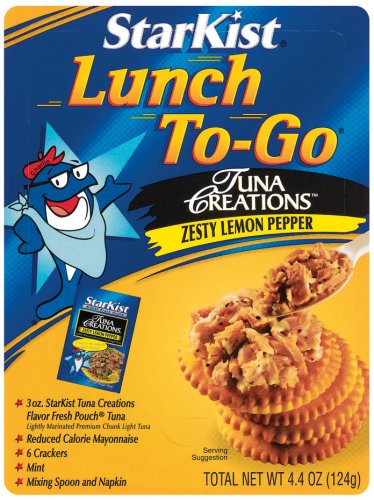 Starkist Lunch to-Go Tuna Creations Zesty Lemon Pepper, 4.4-Ounce Pouches (Pack of 12)