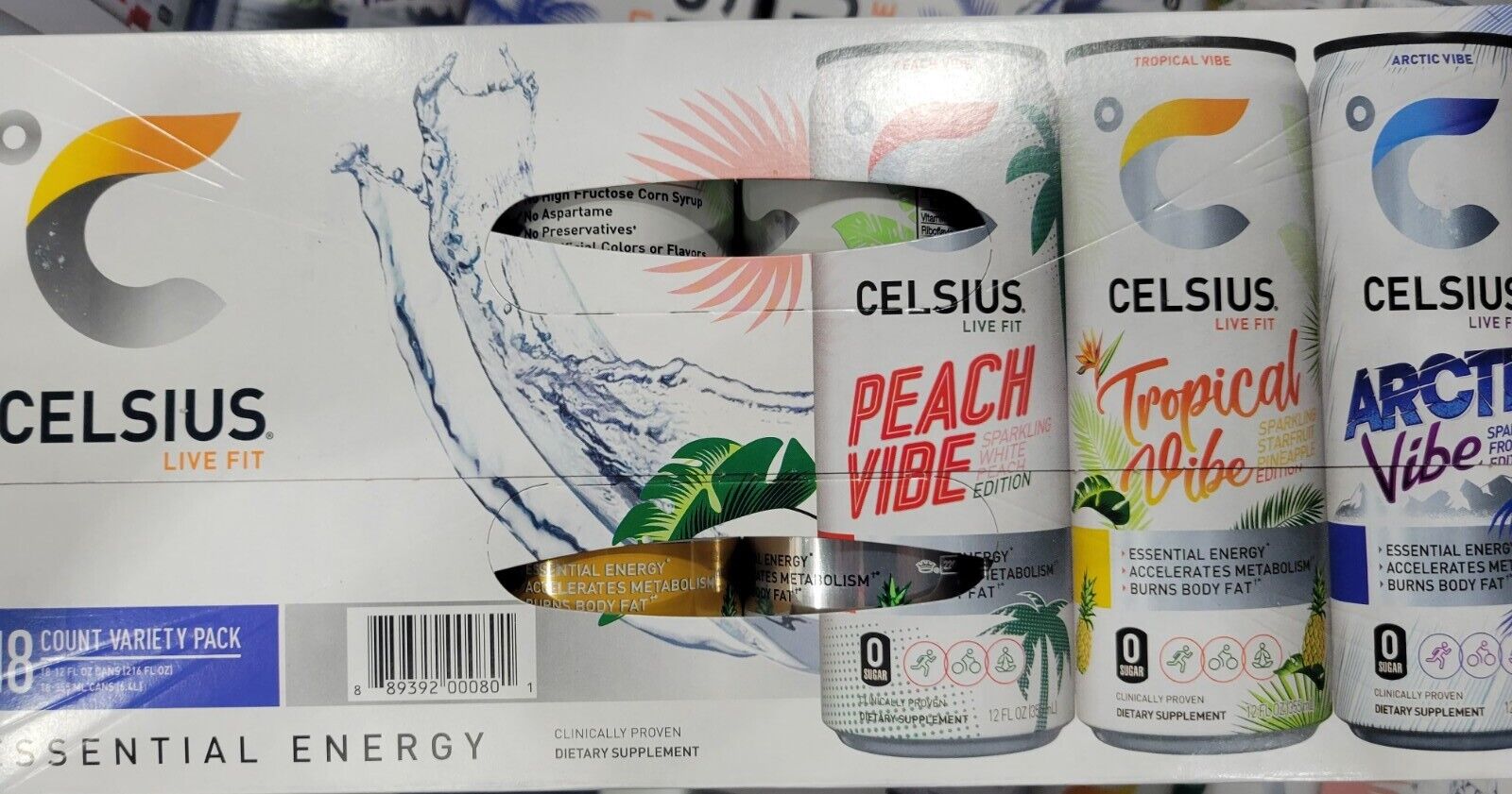 Celsius Vibe Energy Drinks Variety Pack, 12 Oz, Pack of 18 Drinks thumbnail