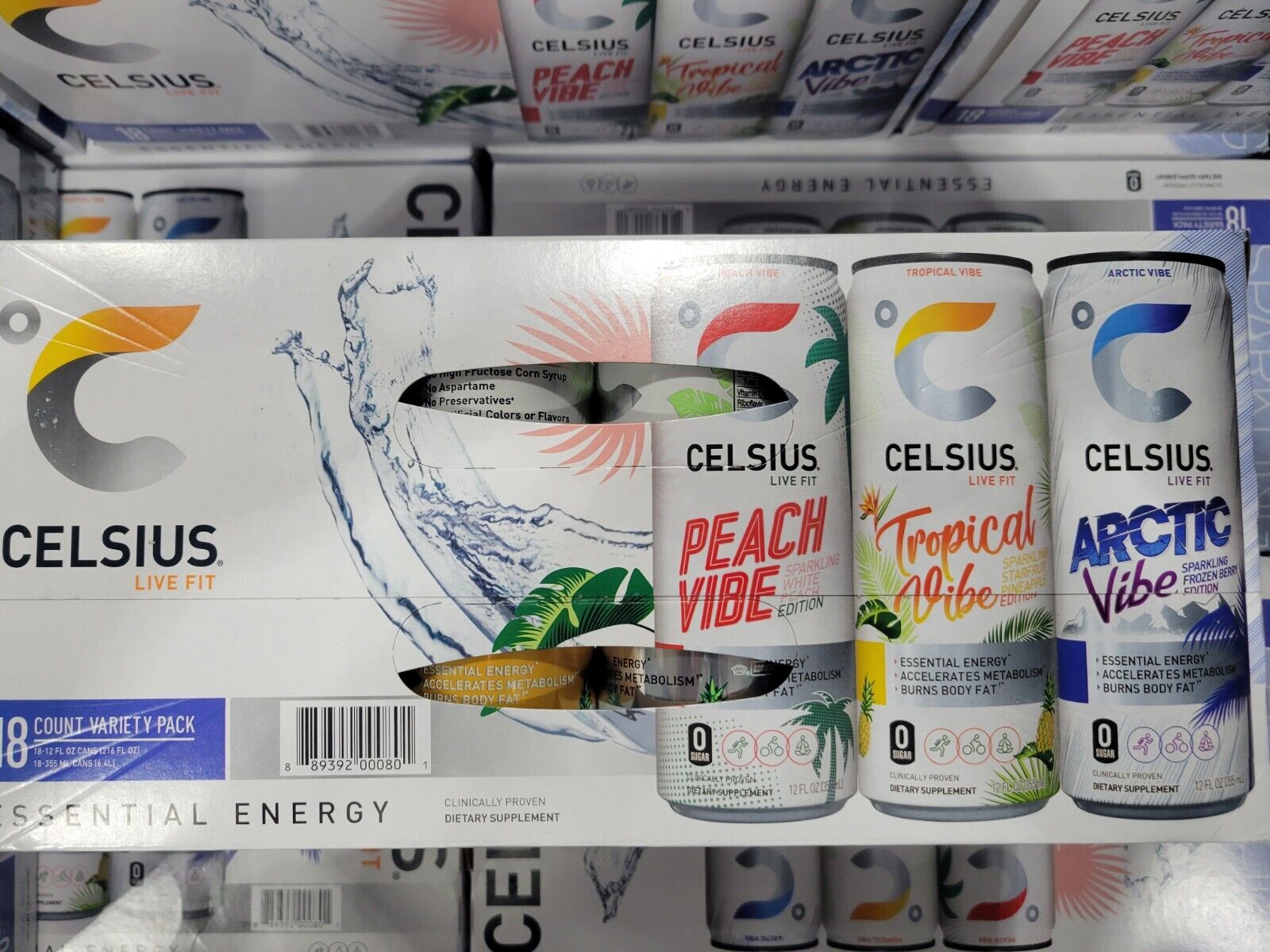 Celsius Vibe Energy Drinks Variety Pack, 12 Oz, Pack of 18 Drinks thumbnail