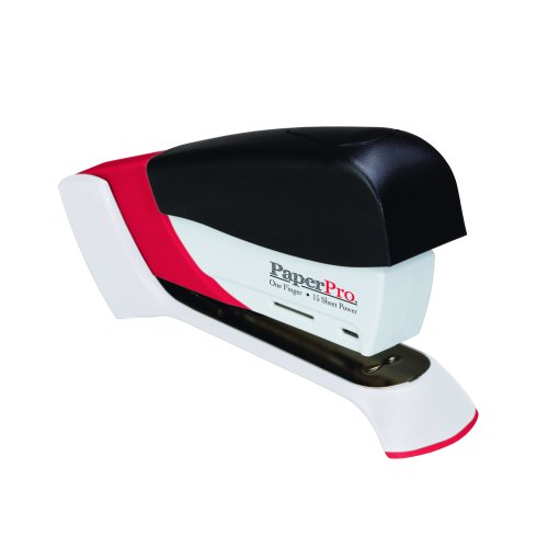 Accentra, Inc. PaperPro 1507 Accentra PaperPro Compact Stapler, 15 Sheet Capacity, Red/White
