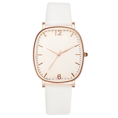 R#6678，Quartz Watches for Women Leather Strap Watches Square Solid Color Running Secon，P#6678 HI1