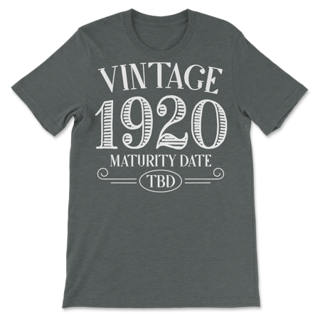 Born in Year 1920 Vintage Shirt - Maturity TBD