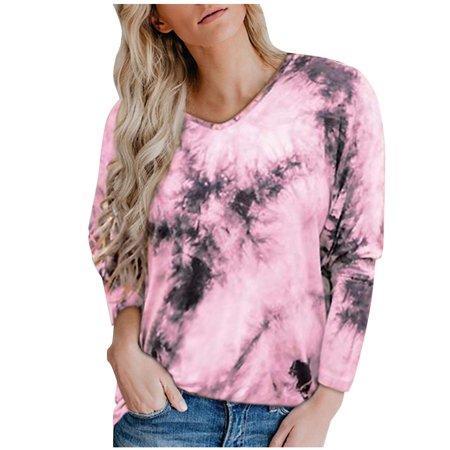 Sentmoom Oversized Graphic Tees for Women   Stripes Printed Tshirt Long Sleeves Oversized Blouse O Neck Basic Solid Tunic Tops Tunic Loose Tops Generi