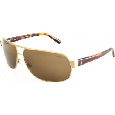 Polo PH3066 Sunglasses-9201/73 Brusched Pale Gold (Brown Lens)-66mm