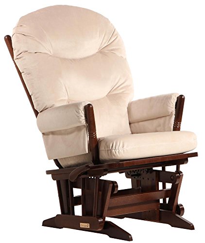 Dutailier Multi-position Coffee/ Light Beige Reclining 2-post Glider