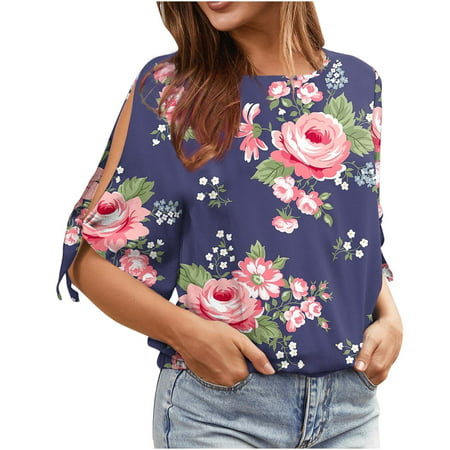 Print Women S T-Shirt Neck Sleeve Open Short Round Fashion Sleeve Women Shirts V Neck Top Mint Shirt Juniors Statement Tee Running Business Tops Women