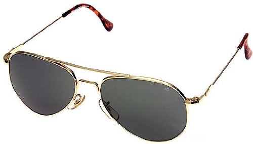 AO General Sunglasses, Gold, Gray Glass Lens, Comfort Cable, 52mm 31610 thumbnail