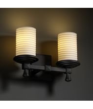Deco 2-Light Bath Bar, Justice Design Group POR-8532-10-SAWT-CROM 2J9UM (371853)