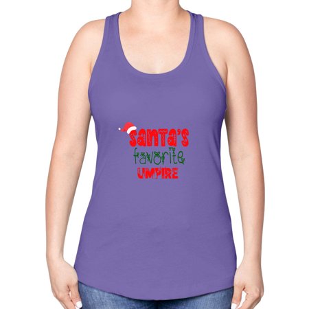 Santas Favorite Umpire Style 1136# - Christmas -Racerback Tank