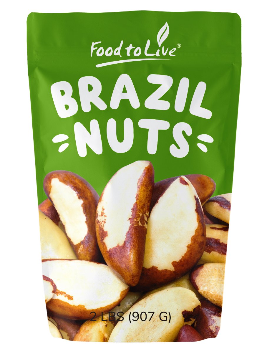 Brazil Nuts, 2 Pounds - Raw, Whole, No Shell, Unsalted, Kosher, Bulk, Shelled Brazilian Nut
