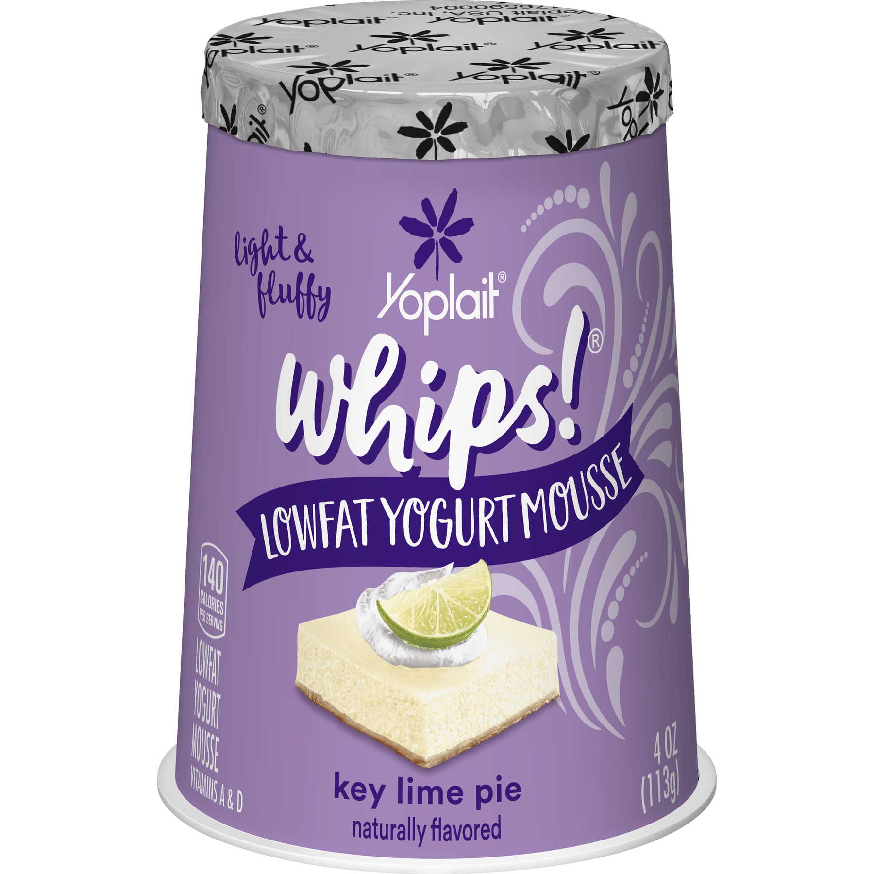 Yoplait Whips! Key Lime Pie Low Fat Yogurt Mousse
