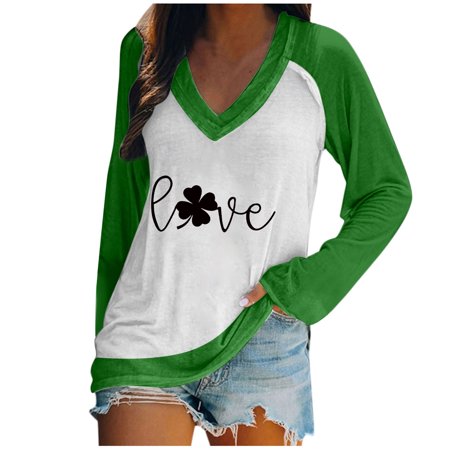 Sentmoom Long Sleeve Graphic Printed Tunics  Fall Blouses for Women 2022 Trendy Elegant Fitted T-Shirt V Neck Vintage Cozy Top Cute Regular Sweatshirt