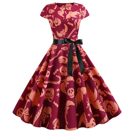 DDgui Homecoming Dresses 2068 Women Vintage Short Sleeve 50s Housewife Evening Party Prom Dress DDgui WCC220920-4723