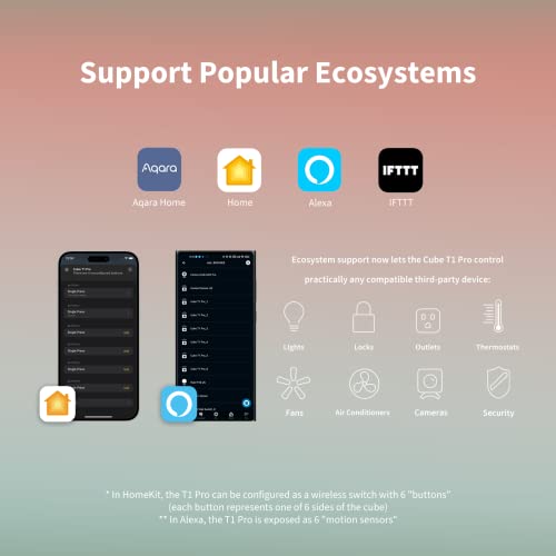 Aqara Cube T1 Pro (Rotate to Control, Compatible with HomeKit, Alexa Via Aqara Hub, up to 2-year Battery Life) thumbnail